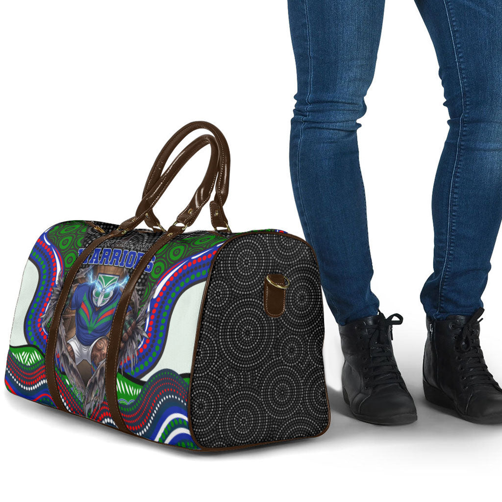 New Zealand Warriors Travel Bag The Scream of Lightning Eyes - Indigenous Dot Ripping Effect