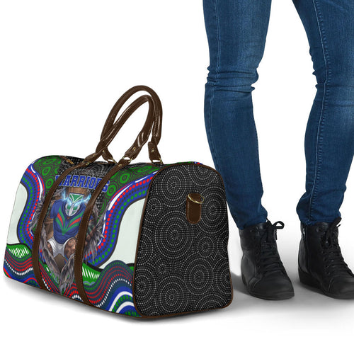 New Zealand Warriors Travel Bag The Scream of Lightning Eyes - Indigenous Dot Ripping Effect