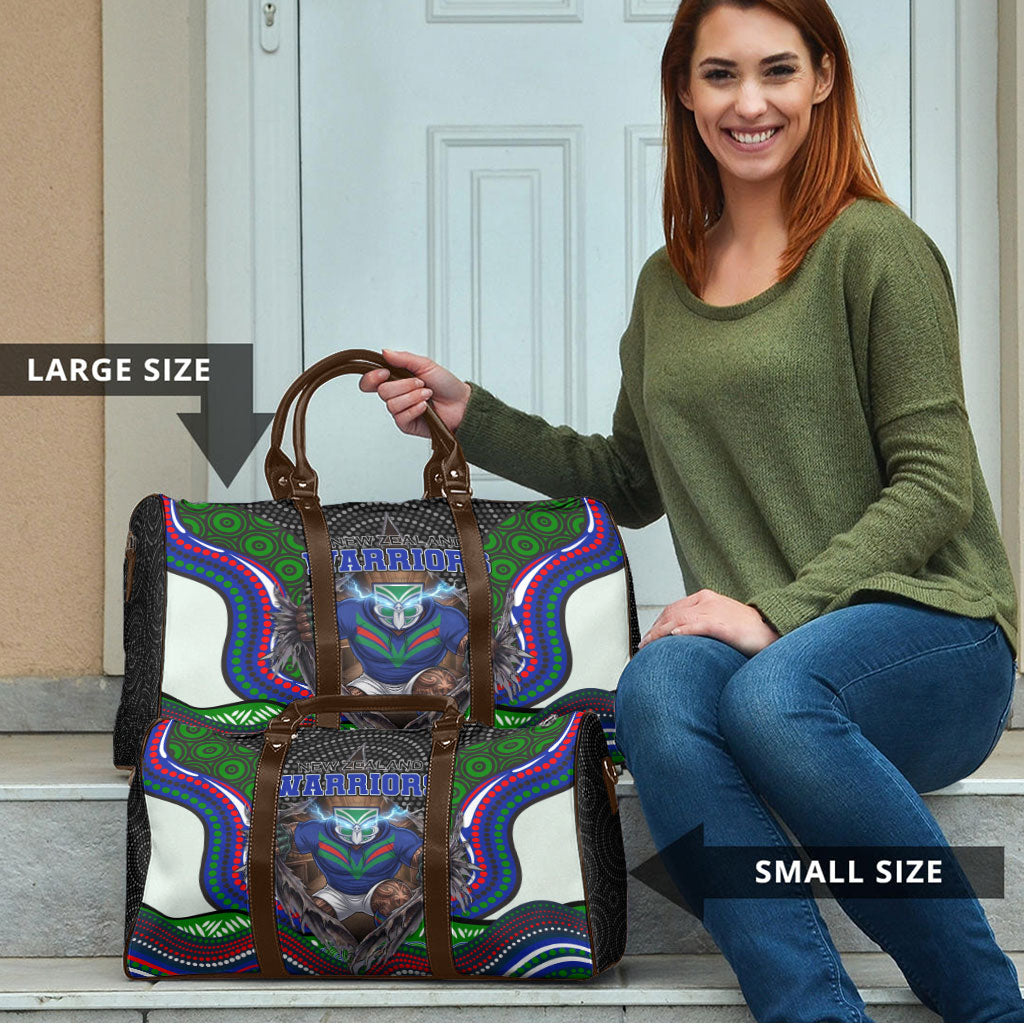 New Zealand Warriors Travel Bag The Scream of Lightning Eyes - Indigenous Dot Ripping Effect