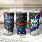 New Zealand Warriors Tumbler Cup The Scream of Lightning Eyes - Indigenous Dot Ripping Effect