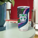 New Zealand Warriors Tumbler Cup The Scream of Lightning Eyes - Indigenous Dot Ripping Effect