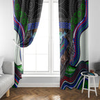 New Zealand Warriors Window Curtain The Scream of Lightning Eyes - Indigenous Dot Ripping Effect
