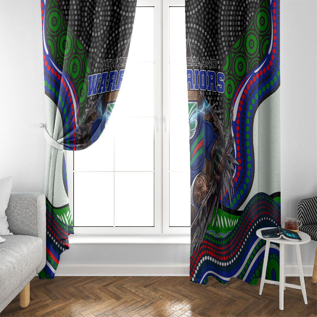 New Zealand Warriors Window Curtain The Scream of Lightning Eyes - Indigenous Dot Ripping Effect