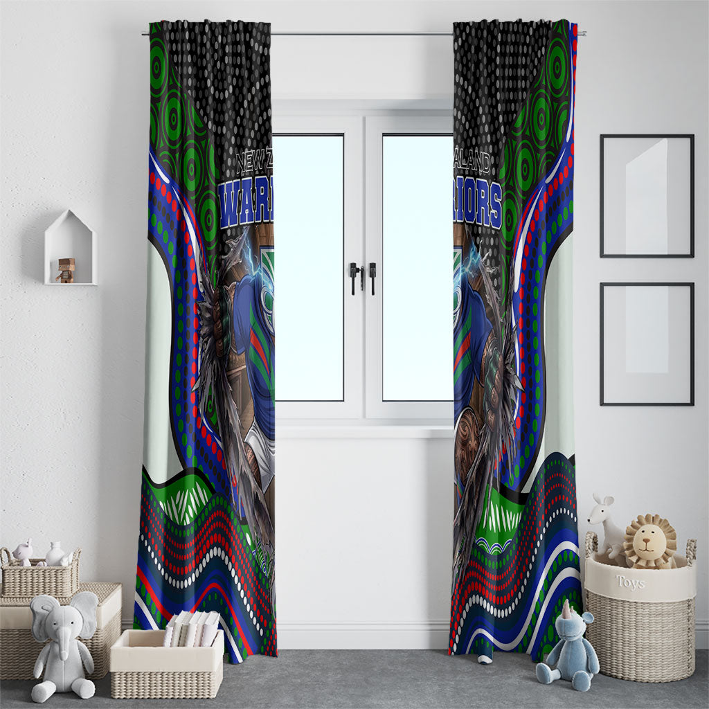 New Zealand Warriors Window Curtain The Scream of Lightning Eyes - Indigenous Dot Ripping Effect
