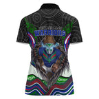 New Zealand Warriors Women Polo Shirt The Scream of Lightning Eyes - Indigenous Dot Ripping Effect