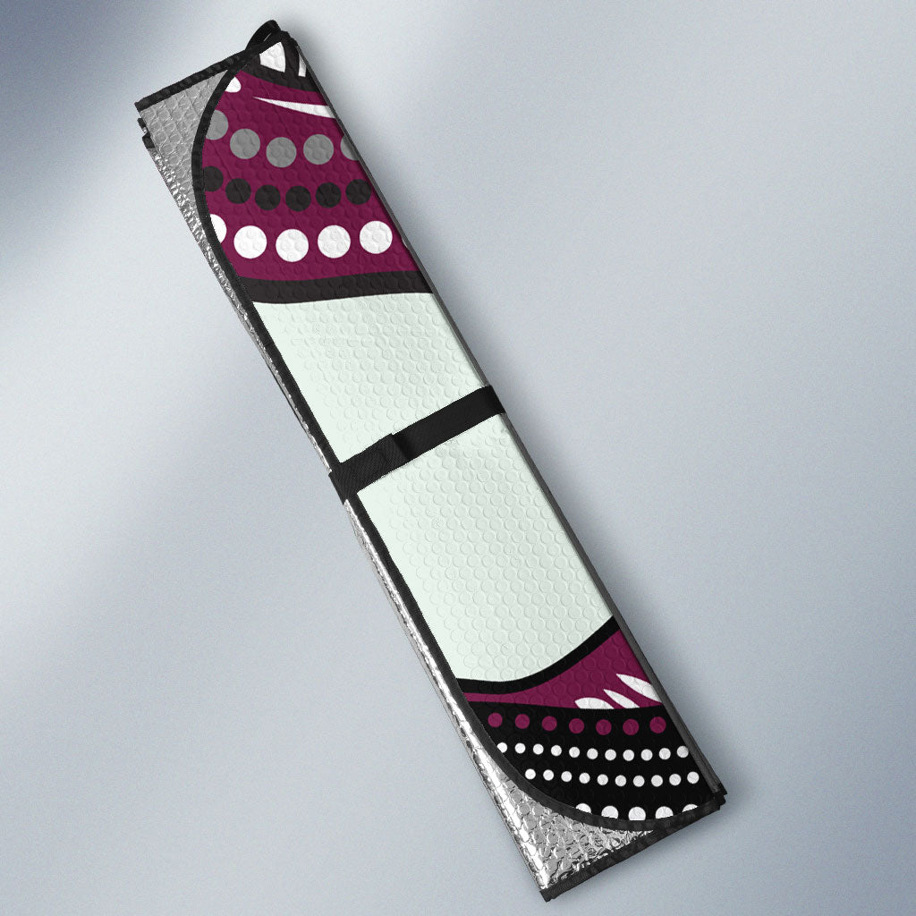 Manly Warringah Sea Eagles Auto Sun Shade The Scream of Lightning Eyes - Indigenous Dot Ripping Effect