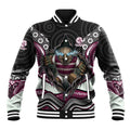 Manly Warringah Sea Eagles Baseball Jacket The Scream of Lightning Eyes - Indigenous Dot Ripping Effect
