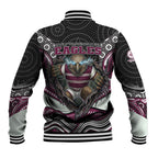 Manly Warringah Sea Eagles Baseball Jacket The Scream of Lightning Eyes - Indigenous Dot Ripping Effect