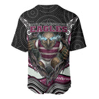 Manly Warringah Sea Eagles Baseball Jersey The Scream of Lightning Eyes - Indigenous Dot Ripping Effect