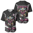Manly Warringah Sea Eagles Baseball Jersey The Scream of Lightning Eyes - Indigenous Dot Ripping Effect