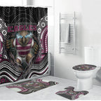 Manly Warringah Sea Eagles Bathroom Set The Scream of Lightning Eyes - Indigenous Dot Ripping Effect