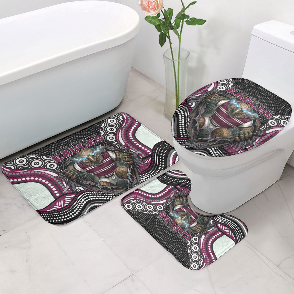 Manly Warringah Sea Eagles Bathroom Set The Scream of Lightning Eyes - Indigenous Dot Ripping Effect