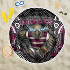 Manly Warringah Sea Eagles Beach Blanket The Scream of Lightning Eyes - Indigenous Dot Ripping Effect