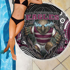 Manly Warringah Sea Eagles Beach Blanket The Scream of Lightning Eyes - Indigenous Dot Ripping Effect