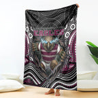 Manly Warringah Sea Eagles Blanket The Scream of Lightning Eyes - Indigenous Dot Ripping Effect