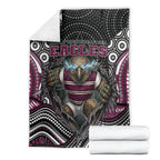 Manly Warringah Sea Eagles Blanket The Scream of Lightning Eyes - Indigenous Dot Ripping Effect