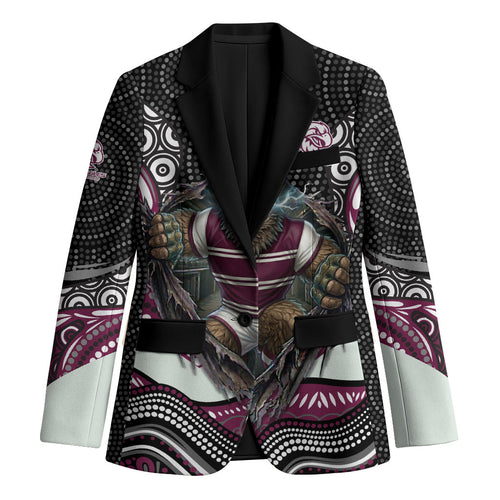Manly Warringah Sea Eagles Blazer The Scream of Lightning Eyes - Indigenous Dot Ripping Effect