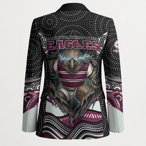 Manly Warringah Sea Eagles Blazer The Scream of Lightning Eyes - Indigenous Dot Ripping Effect