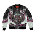 Manly Warringah Sea Eagles Bomber Jacket The Scream of Lightning Eyes - Indigenous Dot Ripping Effect