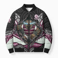 Manly Warringah Sea Eagles Bomber Puffer Jacket The Scream of Lightning Eyes - Indigenous Dot Ripping Effect