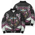 Manly Warringah Sea Eagles Bomber Puffer Jacket The Scream of Lightning Eyes - Indigenous Dot Ripping Effect
