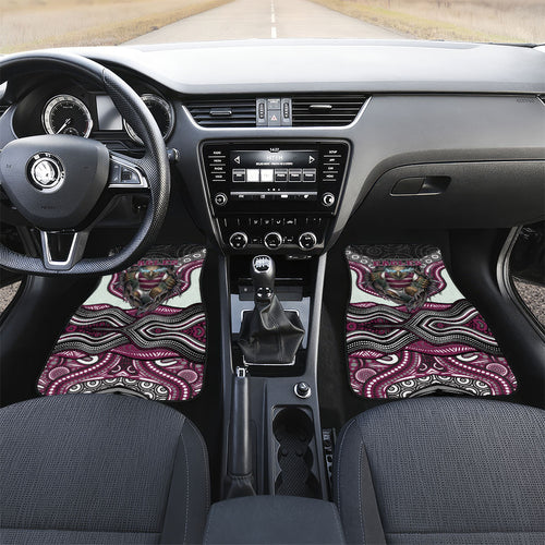 Manly Warringah Sea Eagles Car Mats The Scream of Lightning Eyes - Indigenous Dot Ripping Effect