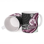 Manly Warringah Sea Eagles Ceramic Mug The Scream of Lightning Eyes - Indigenous Dot Ripping Effect