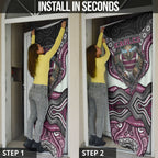 Manly Warringah Sea Eagles Door Cover The Scream of Lightning Eyes - Indigenous Dot Ripping Effect
