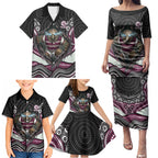 Manly Warringah Sea Eagles Family Matching Puletasi and Hawaiian Shirt The Scream of Lightning Eyes - Indigenous Dot Ripping Effect