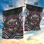 Manly Warringah Sea Eagles Garden Flag The Scream of Lightning Eyes - Indigenous Dot Ripping Effect