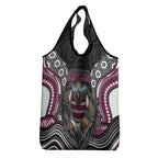 Manly Warringah Sea Eagles Grocery Bag The Scream of Lightning Eyes - Indigenous Dot Ripping Effect