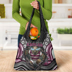 Manly Warringah Sea Eagles Grocery Bag The Scream of Lightning Eyes - Indigenous Dot Ripping Effect