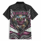 Manly Warringah Sea Eagles Hawaiian Shirt The Scream of Lightning Eyes - Indigenous Dot Ripping Effect