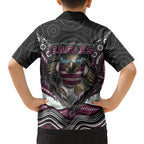 Manly Warringah Sea Eagles Hawaiian Shirt The Scream of Lightning Eyes - Indigenous Dot Ripping Effect