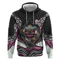 Manly Warringah Sea Eagles Hoodie The Scream of Lightning Eyes - Indigenous Dot Ripping Effect