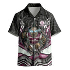 Manly Warringah Sea Eagles Kid Hawaiian Shirt The Scream of Lightning Eyes - Indigenous Dot Ripping Effect