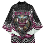 Manly Warringah Sea Eagles Kimono The Scream of Lightning Eyes - Indigenous Dot Ripping Effect