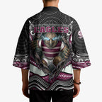 Manly Warringah Sea Eagles Kimono The Scream of Lightning Eyes - Indigenous Dot Ripping Effect