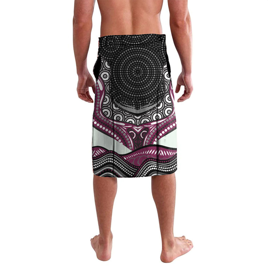 Manly Warringah Sea Eagles Lavalava The Scream of Lightning Eyes - Indigenous Dot Ripping Effect