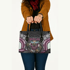 Manly Warringah Sea Eagles Leather Bag The Scream of Lightning Eyes - Indigenous Dot Ripping Effect