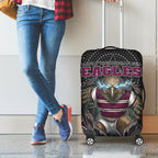 Manly Warringah Sea Eagles Luggage Cover The Scream of Lightning Eyes - Indigenous Dot Ripping Effect