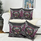 Manly Warringah Sea Eagles Pillow Cover The Scream of Lightning Eyes - Indigenous Dot Ripping Effect
