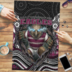 Manly Warringah Sea Eagles Puzzle The Scream of Lightning Eyes - Indigenous Dot Ripping Effect