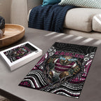 Manly Warringah Sea Eagles Puzzle The Scream of Lightning Eyes - Indigenous Dot Ripping Effect