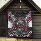 Manly Warringah Sea Eagles Quilt The Scream of Lightning Eyes - Indigenous Dot Ripping Effect
