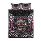 Manly Warringah Sea Eagles Quilt Bed Set The Scream of Lightning Eyes - Indigenous Dot Ripping Effect