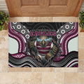 Manly Warringah Sea Eagles Rubber Doormat The Scream of Lightning Eyes - Indigenous Dot Ripping Effect