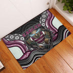 Manly Warringah Sea Eagles Rubber Doormat The Scream of Lightning Eyes - Indigenous Dot Ripping Effect