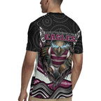 Manly Warringah Sea Eagles Rugby Jersey The Scream of Lightning Eyes - Indigenous Dot Ripping Effect
