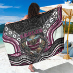 Manly Warringah Sea Eagles Sarong The Scream of Lightning Eyes - Indigenous Dot Ripping Effect